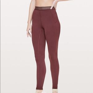 Lululemon Principal Dancer Golden Lining Tight 28”